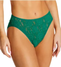 Signature Lace High Cut Brief Panty Green Envy XS