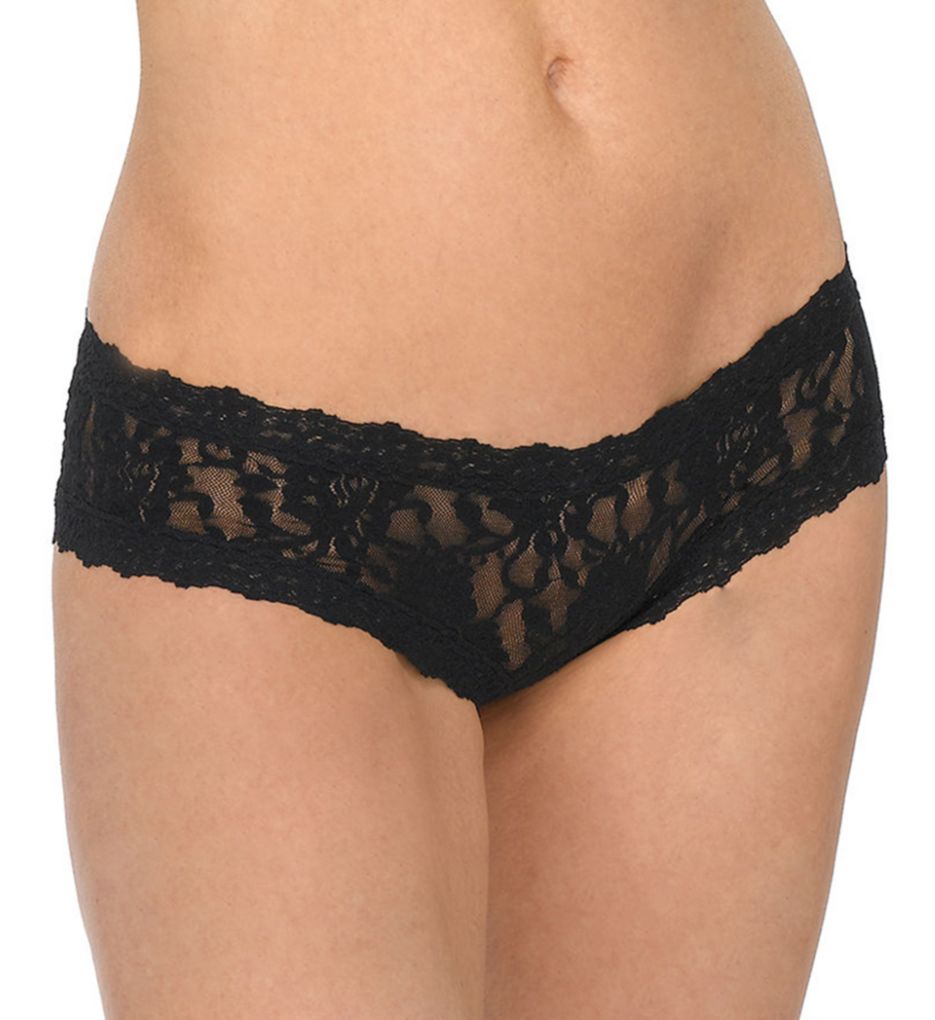 After Midnight Lace Crotchless Hipster Panty