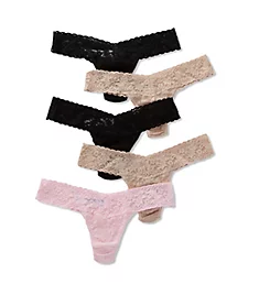 Low Rise Signature Lace Thongs - 5 Pack