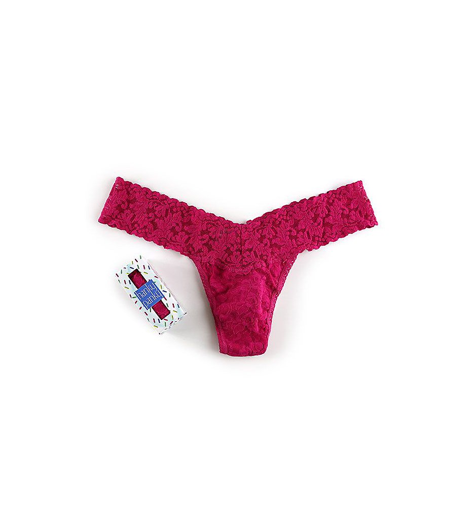 Hanky Panky : Hanky Panky 4911OCC Low Rise Thong Special Occasion Box (Happy Birthday - Pink O/S)