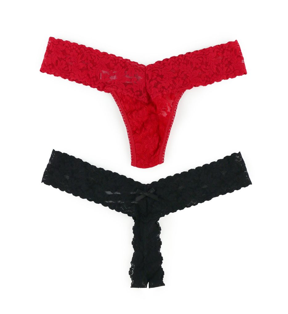 After Midnight Naughty & Nice Boxed Thong Set Black/Red O/S by