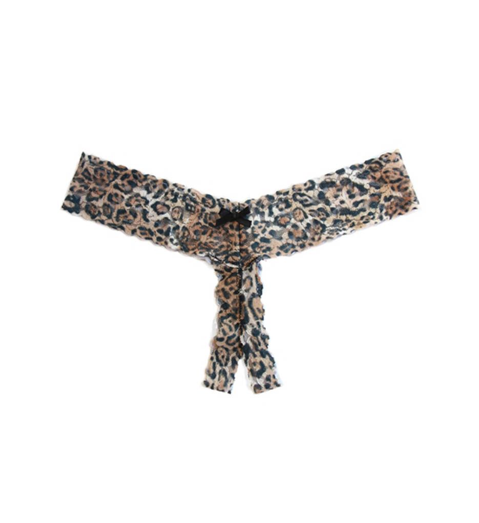 After Midnight Leopard Crotchless Low Rise Thong