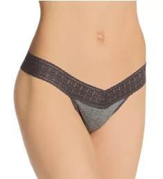 Dream Modal Low Rise Thong Heather Gray Granite O/S