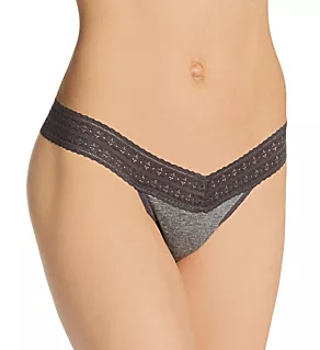 Dream Modal Low Rise Thong Heather Gray Granite O/S