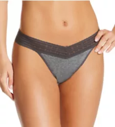 Dream Modal Original Rise Thong Heather Gray Granite O/S