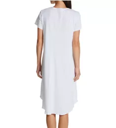 Interlock Cotton Nightshirt With Contrast Stitch White L