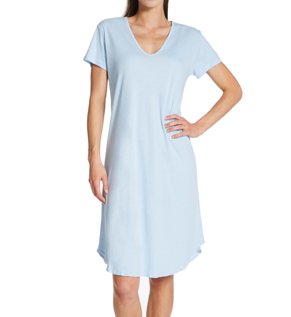 Interlock Cotton Nightshirt With Contrast Stitch