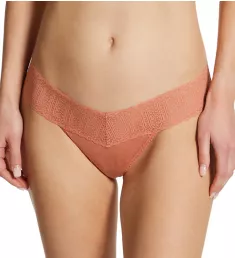 Eco Rib Low Rise Thong Cork O/S