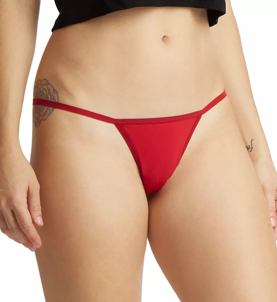 Signature Lace High Rise G-String Dried Cherry Red