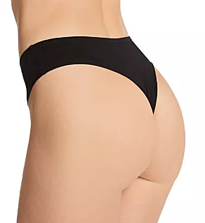 PlayStretch Natural Rise Thong Black M/L
