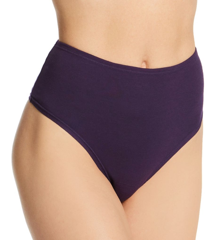 Hanky Panky Women's PlayStretch Hi-Rise Thong Panty in Blue | Size XS/S | HerRoom.com