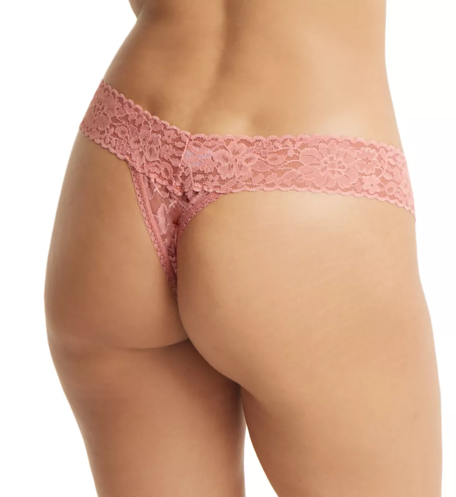 Daily Lace Low Rise Thong Antique Rose O/S