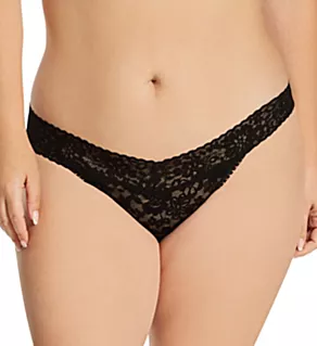 Daily Lace Plus Original Rise Thong Black O/S Plus