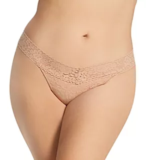 Daily Lace Plus Original Rise Thong Taupe O/S Plus