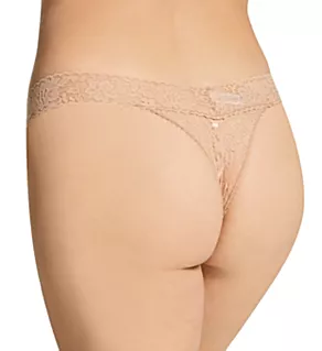 Daily Lace Plus Original Rise Thong Taupe O/S Plus