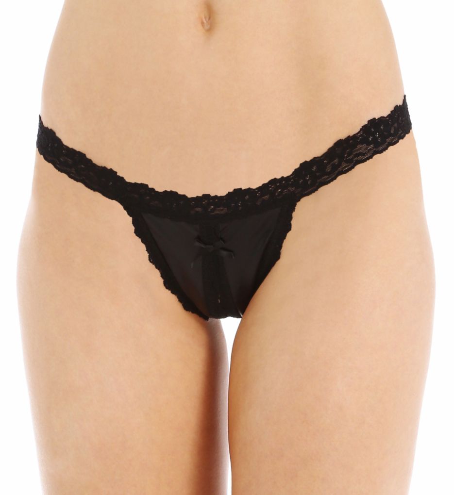 Slick Signature Lace Crotchless G-String-fs