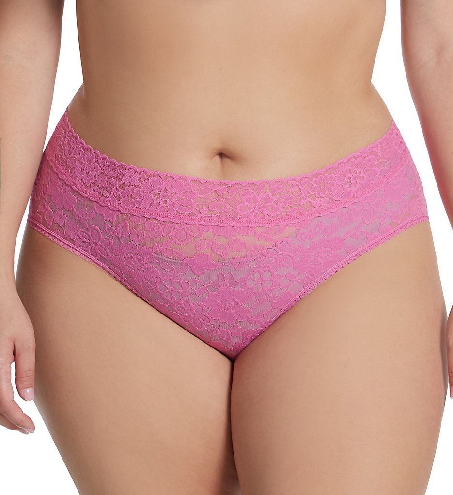 Hanky Panky - Hanky Panky 772461X Daily Lace Plus French Brief Panty (Dream House Pink 3X)