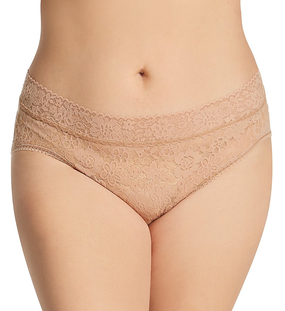 Hanky Panky - Hanky Panky 772461X Daily Lace Plus French Brief Panty (Taupe 3X)