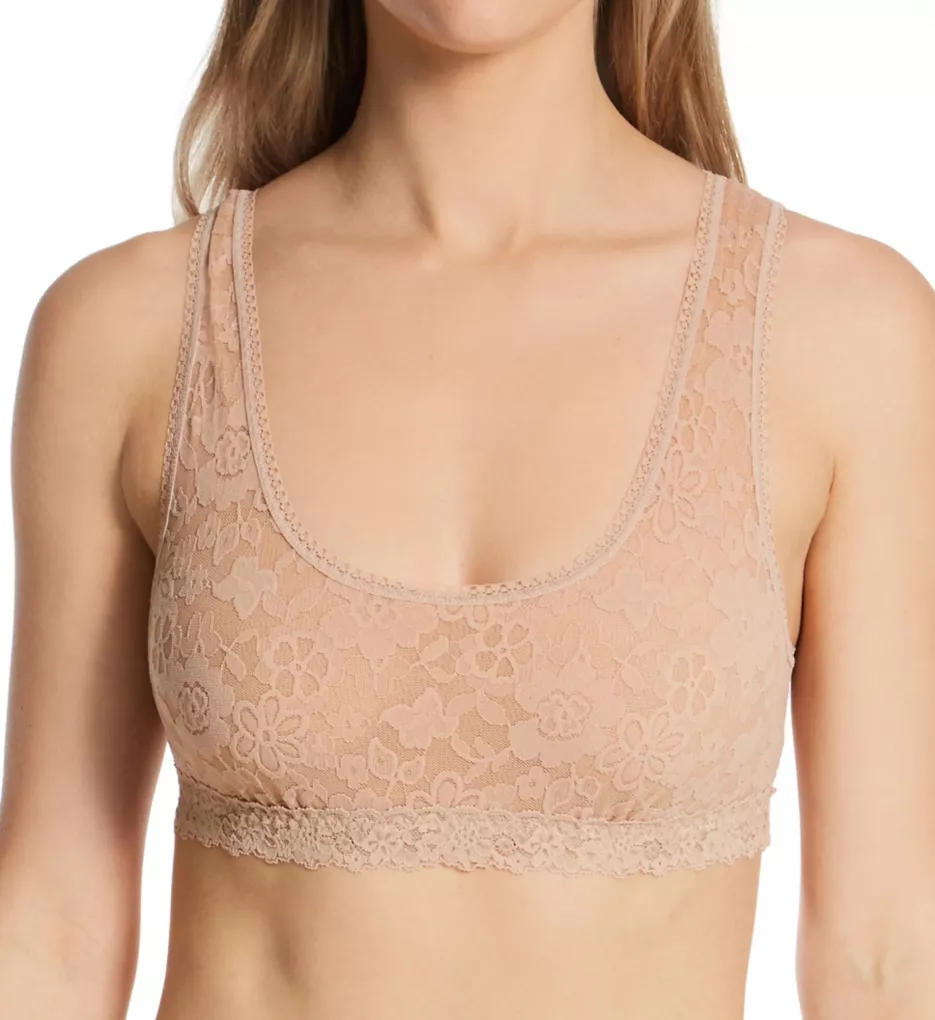 Daily Lace Scoop Neck Bralette Taupe M