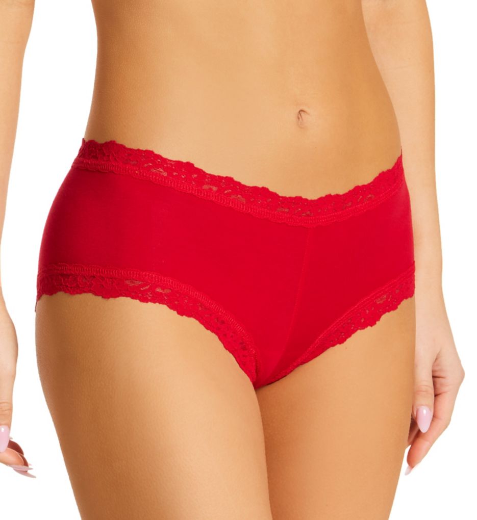 Hanky Panky (2523343): Hanky Panky 891281 Supima Cotton Boyshort Panty (Red XS)