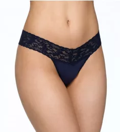 Supima Cotton Low Rise Thong Navy O/S