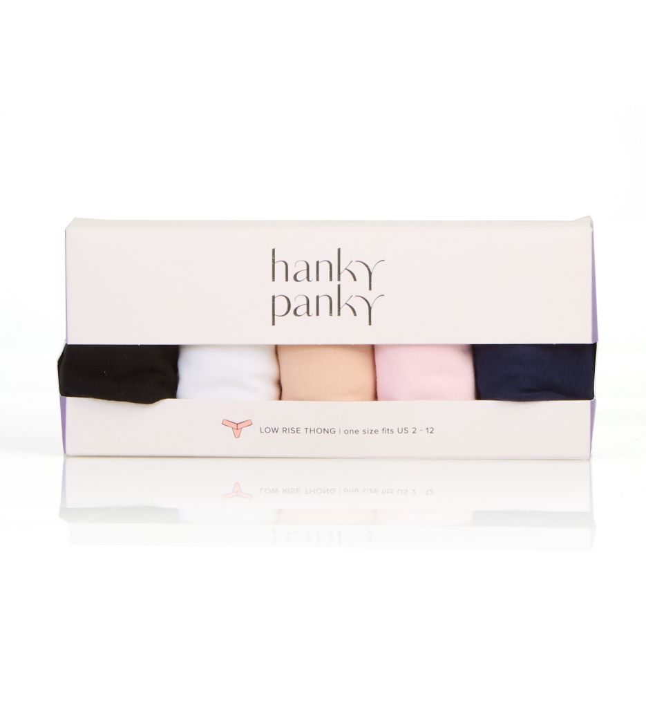 Hanky Panky Supima Cotton Low Rise Thong - 5 Pack 8915815 - Image 3