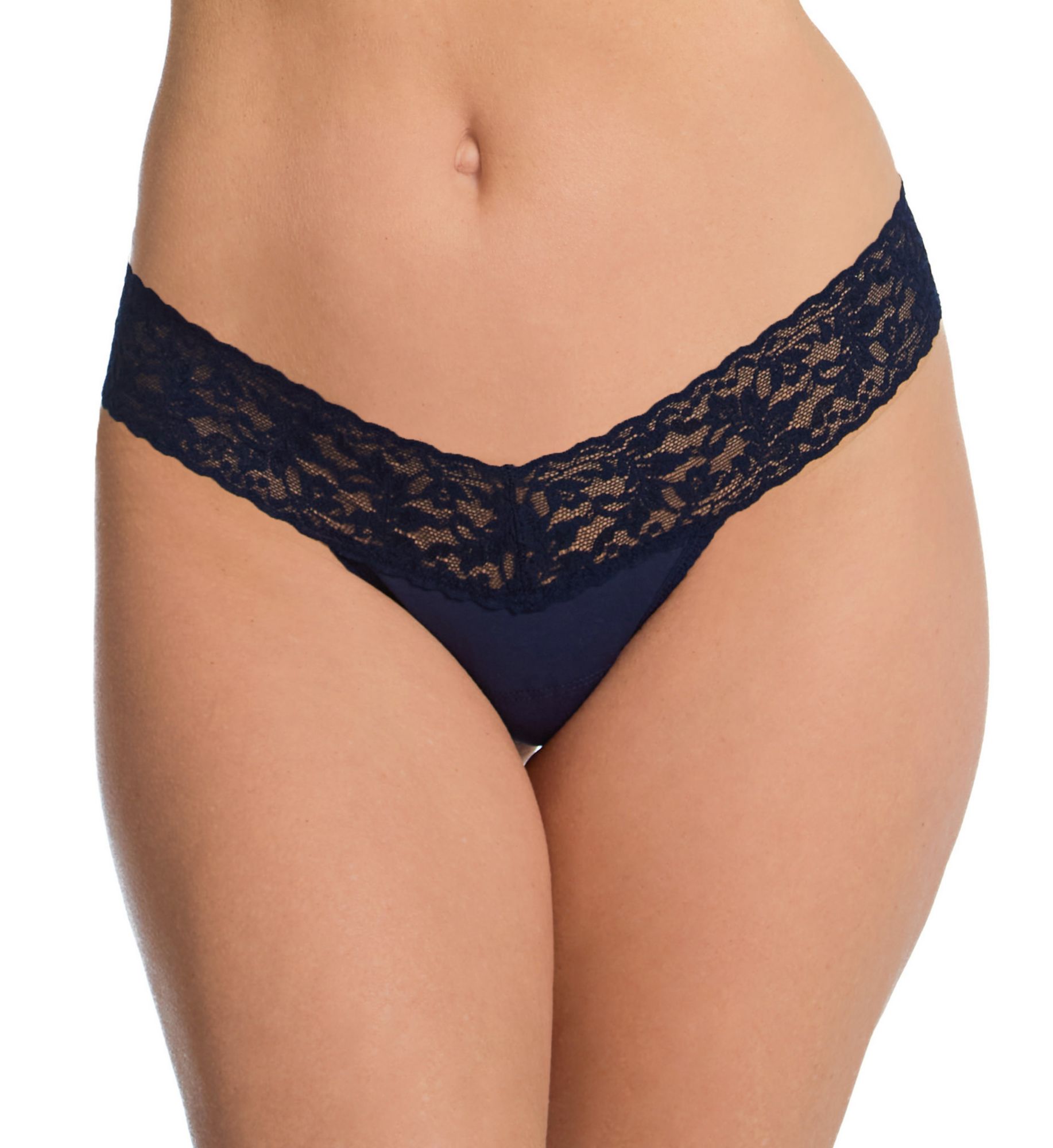Hanky Panky Supima Cotton Low Rise Thong - 5 Pack Blk/Wht/Chai/Navy/Pink O/S  - Image 1
