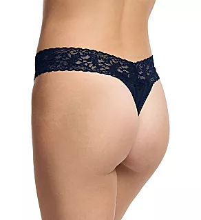 Supima Cotton Original Rise Thong Navy O/S