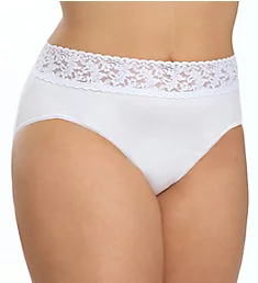 Supima Cotton Plus Size Brief Panty White 1X