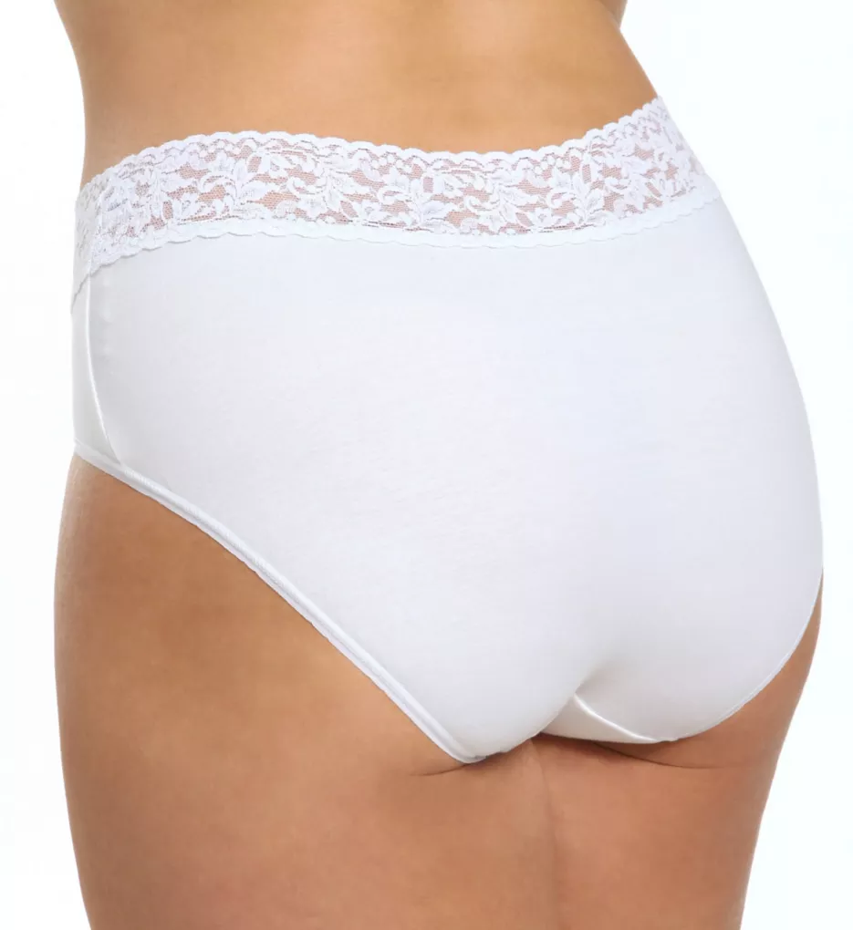 Supima Cotton Plus Size Brief Panty White 1X