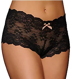 After Midnight Peek-A-Boo Crotchless Brief Panty Black S
