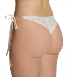 After Midnight Peek-A-Boo Side Tie Bikini Panty Light Ivory S