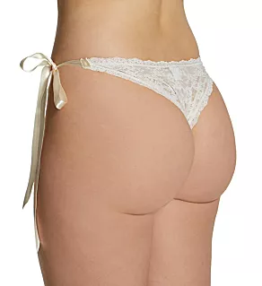 After Midnight Peek-A-Boo Side Tie Bikini Panty Light Ivory S