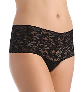 Signature Lace Retro Thong Black O/S