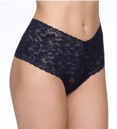 Signature Lace Retro Thong Navy O/S