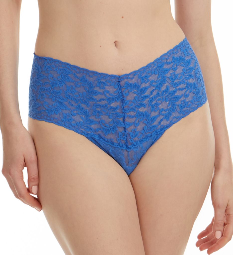 Hanky Panky (2558237) -- Hanky Panky 9K1926 Signature Lace Retro Thong (Sea Blue O/S)