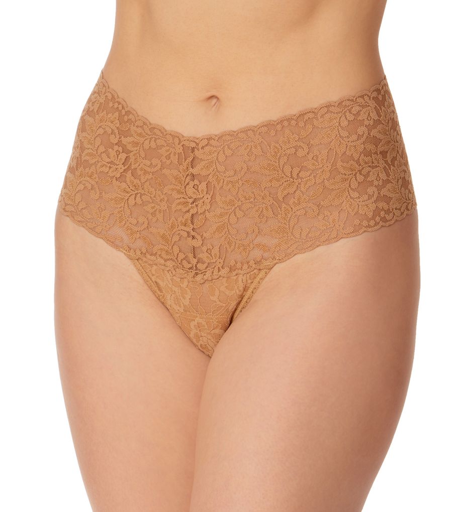 Hanky Panky Women's Signature Lace Retro Thong Panty in Yellow | HerRoom.com