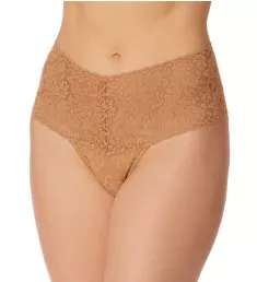 Signature Lace Retro Thong Suntan O/S