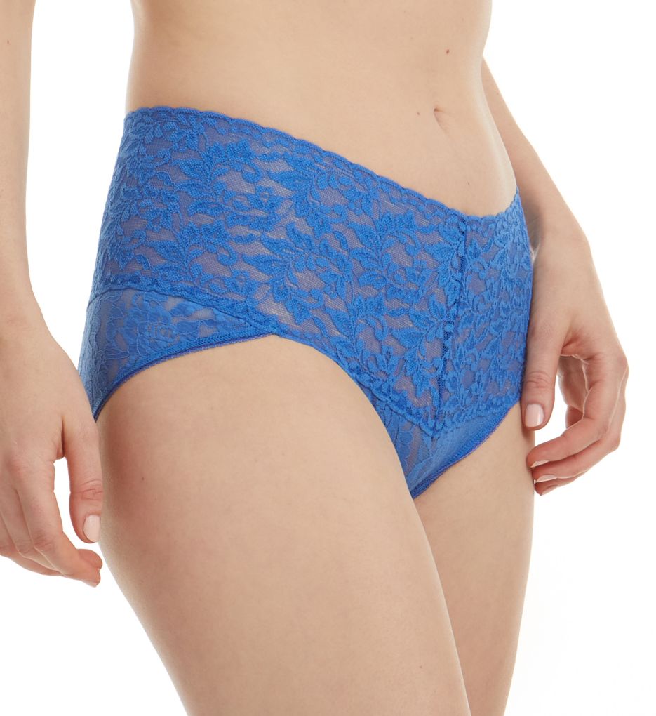 Hanky Panky (2558241): Hanky Panky 9K2124 Signature Lace Retro V-kini Panty (Sea Blue XL)