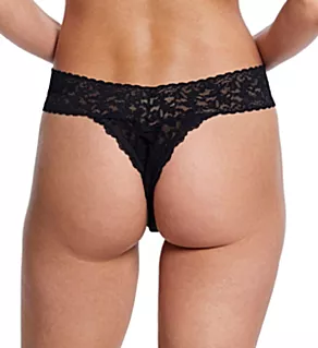 Signature Lace Leakproof Original Rise Thong Black O/S