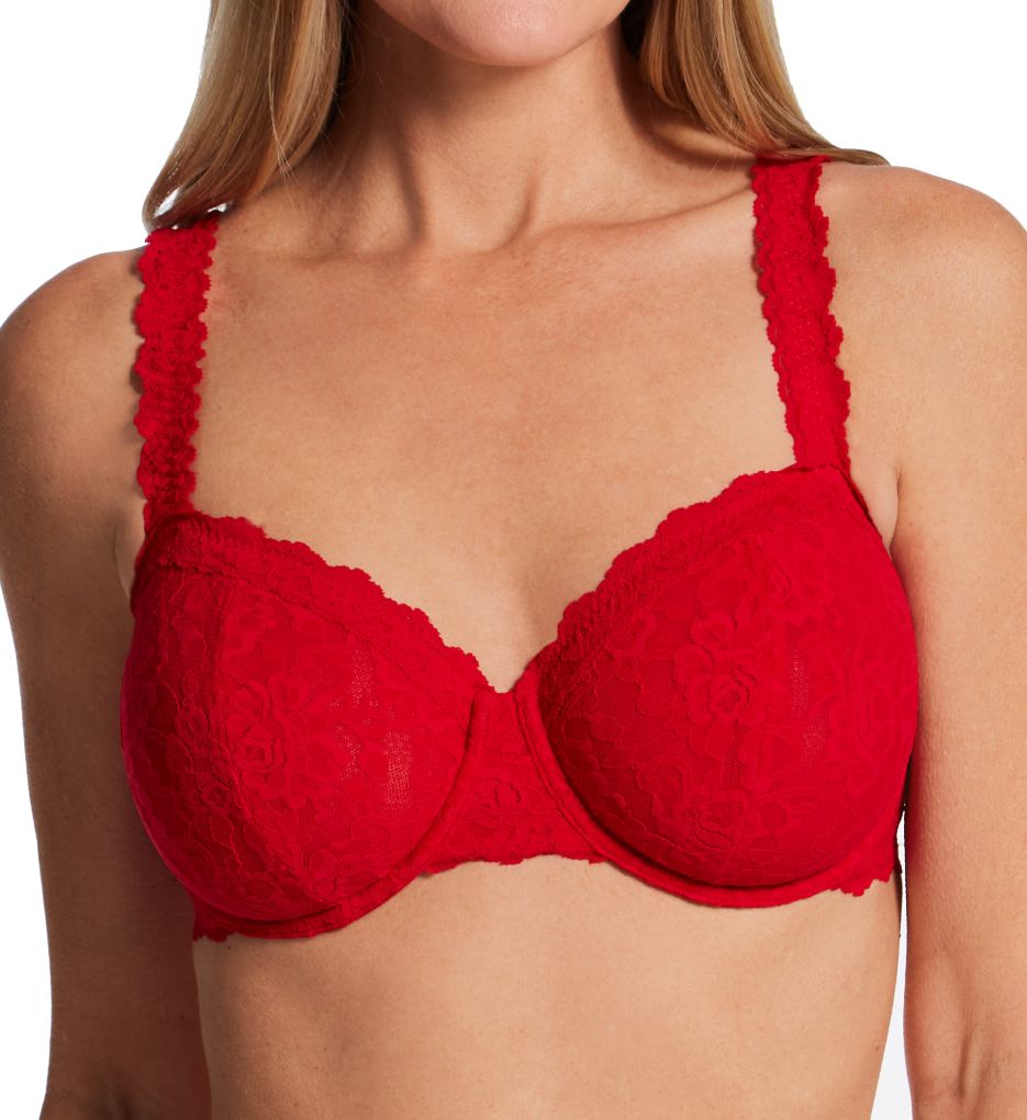 Hanky Panky Women's Signature Lace Balconette Bra in Red | Size 32G | HerRoom.com