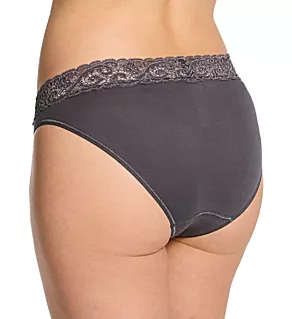 Moments High-Cut Leg Brief Panty Black Pearl XS
