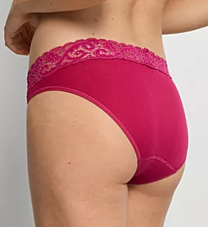 Moments High-Cut Leg Brief Panty Light Sangria L