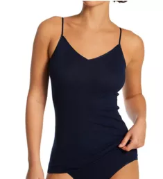 Cotton Seamless V Neck Camisole Deep Navy XS