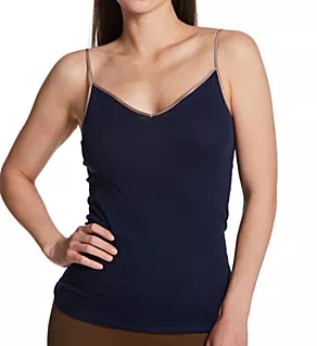 Cotton Seamless V Neck Camisole Deep Navy S