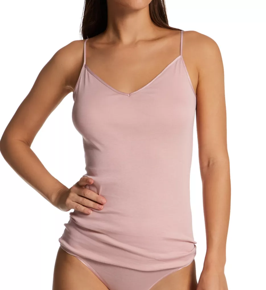 Cotton Seamless V Neck Camisole Pale Pink XS