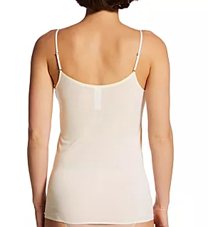 Cotton Seamless V Neck Camisole Pale Cream XS