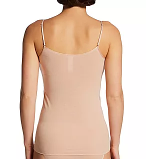 Cotton Seamless V Neck Camisole Beige XS