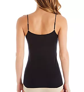 Cotton Seamless V Neck Camisole Black XS