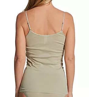 Cotton Seamless V Neck Camisole Moss Green S